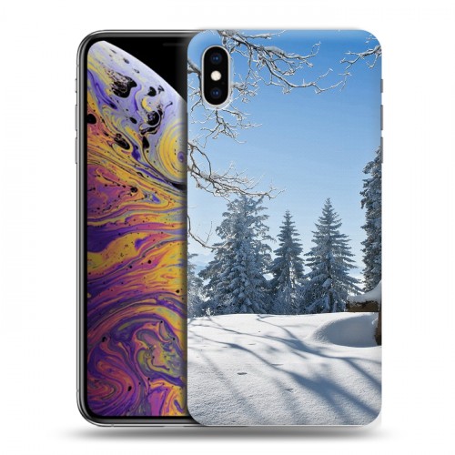 Дизайнерский силиконовый чехол для Iphone Xs Max Зима