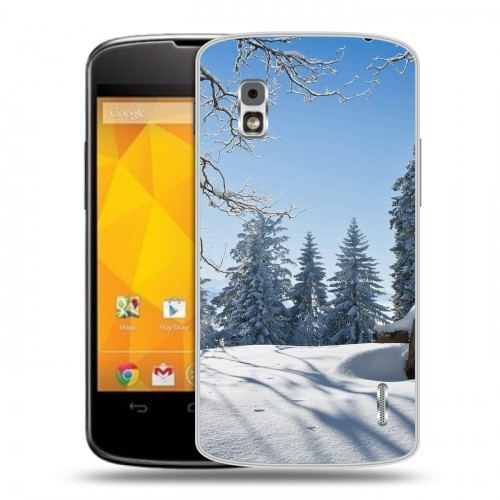 Дизайнерский пластиковый чехол для LG Google Nexus 4 Зима