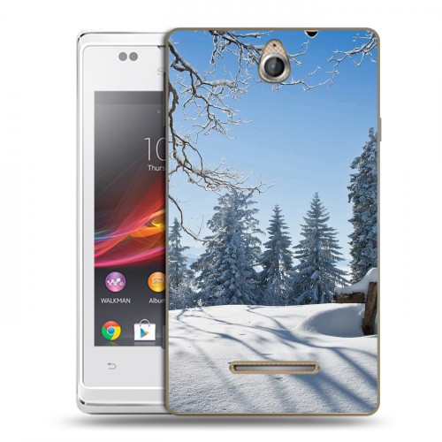 Дизайнерский пластиковый чехол для Sony Xperia E Зима