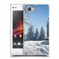 Дизайнерский пластиковый чехол для Sony Xperia L Зима