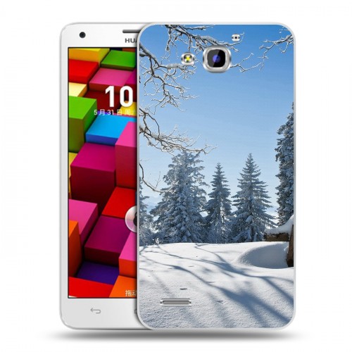 Дизайнерский пластиковый чехол для Huawei Honor 3x Зима