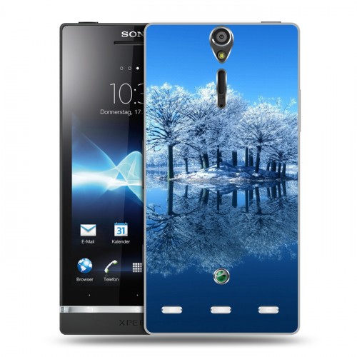 Дизайнерский пластиковый чехол для Sony Xperia S Зима