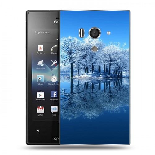 Дизайнерский пластиковый чехол для Sony Xperia acro S Зима