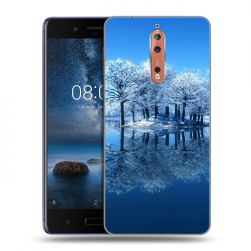 Дизайнерский пластиковый чехол для Nokia 8 Зима