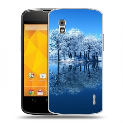 Дизайнерский пластиковый чехол для LG Google Nexus 4 Зима