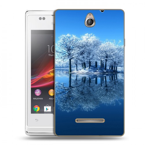 Дизайнерский пластиковый чехол для Sony Xperia E Зима