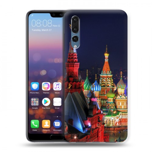 Дизайнерский силиконовый с усиленными углами чехол для Huawei P20 Pro Москва