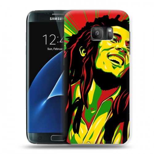 Дизайнерский силиконовый с усиленными углами чехол для Samsung Galaxy S7 Боб Марли
