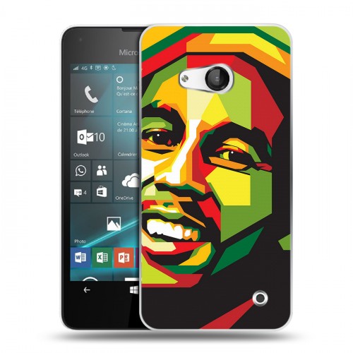 Дизайнерский пластиковый чехол для Microsoft Lumia 550 Боб Марли