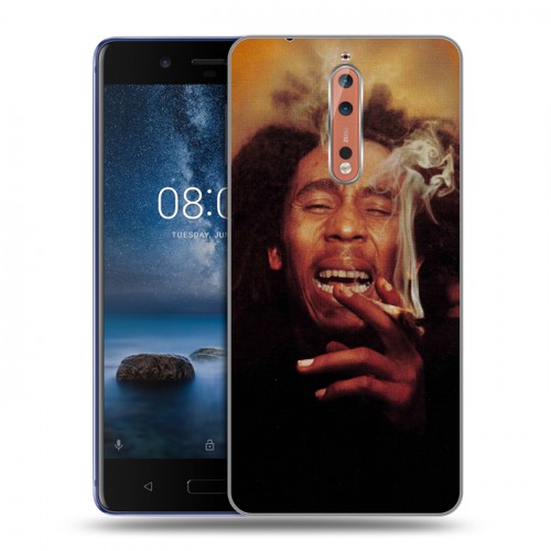 Дизайнерский пластиковый чехол для Nokia 8 Боб Марли