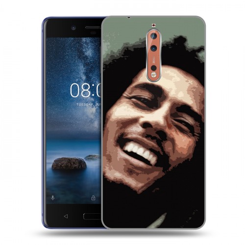 Дизайнерский пластиковый чехол для Nokia 8 Боб Марли