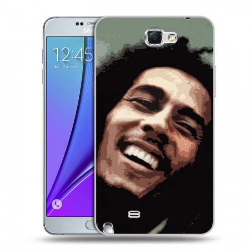 Дизайнерский пластиковый чехол для Samsung Galaxy Note 2 Боб Марли