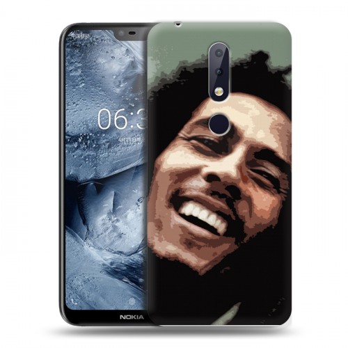 Дизайнерский силиконовый чехол для Nokia 6.1 Plus Боб Марли