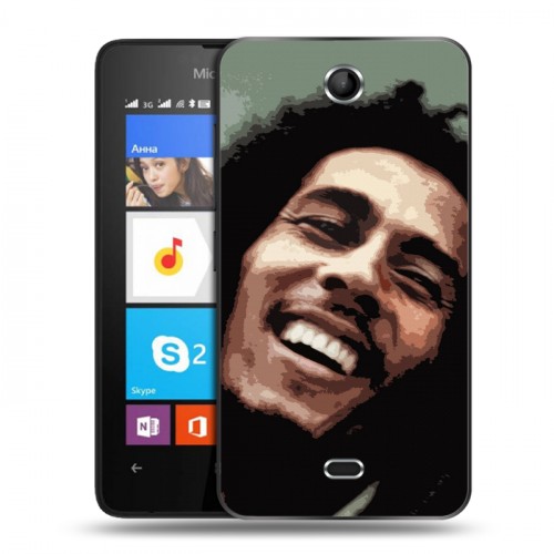 Дизайнерский силиконовый чехол для Microsoft Lumia 430 Dual SIM Боб Марли
