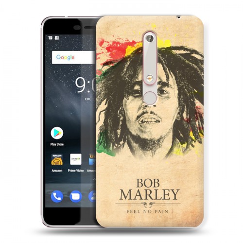 Дизайнерский пластиковый чехол для Nokia 6 (2018) Боб Марли