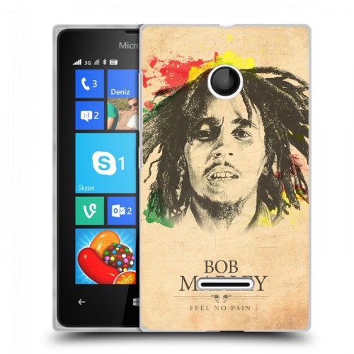 Дизайнерский пластиковый чехол для Microsoft Lumia 435 Боб Марли