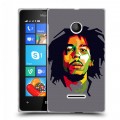 Дизайнерский пластиковый чехол для Microsoft Lumia 435 Боб Марли