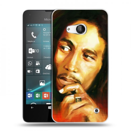 Дизайнерский пластиковый чехол для Microsoft Lumia 550 Боб Марли