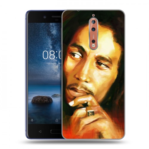 Дизайнерский пластиковый чехол для Nokia 8 Боб Марли