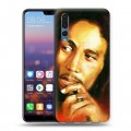 Дизайнерский силиконовый с усиленными углами чехол для Huawei P20 Pro Боб Марли