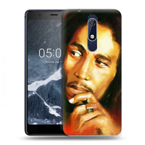 Дизайнерский пластиковый чехол для Nokia 5.1 Боб Марли