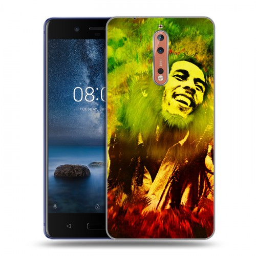 Дизайнерский пластиковый чехол для Nokia 8 Боб Марли