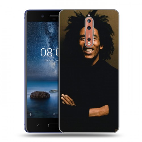 Дизайнерский пластиковый чехол для Nokia 8 Боб Марли