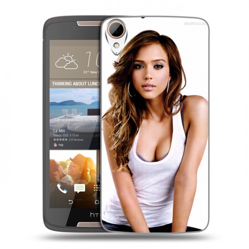 Дизайнерский пластиковый чехол для HTC Desire 828 Джессика Альба