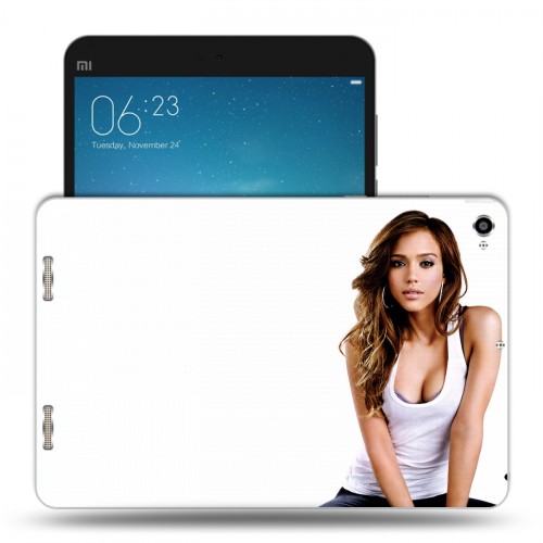 Дизайнерский силиконовый чехол для Xiaomi Mi Pad 2 Джессика Альба