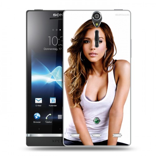 Дизайнерский пластиковый чехол для Sony Xperia S Джессика Альба