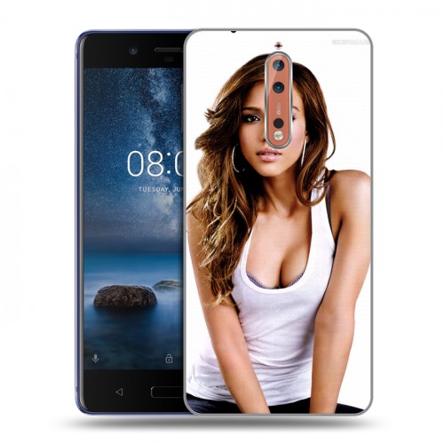 Дизайнерский пластиковый чехол для Nokia 8 Джессика Альба