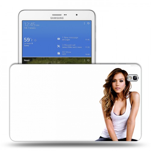 Дизайнерский силиконовый чехол для Samsung Galaxy Tab Pro 8.4 Джессика Альба