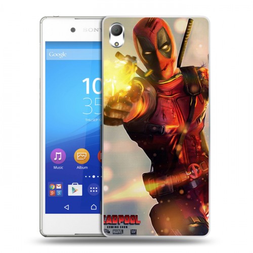 Дизайнерский пластиковый чехол для Sony Xperia Z3+ Дэдпул