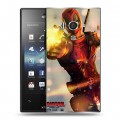 Дизайнерский пластиковый чехол для Sony Xperia acro S Дэдпул