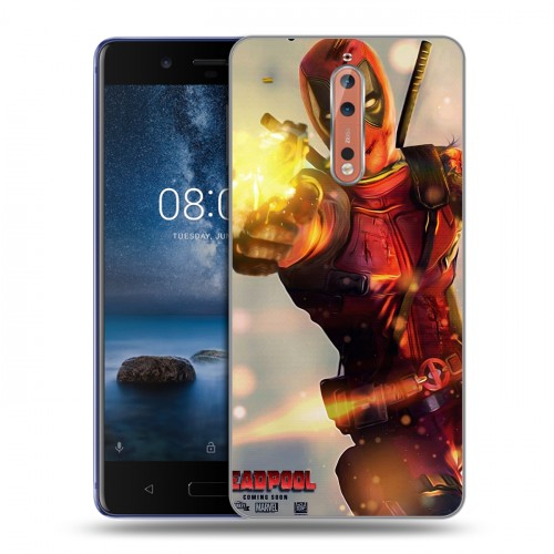 Дизайнерский пластиковый чехол для Nokia 8 Дэдпул