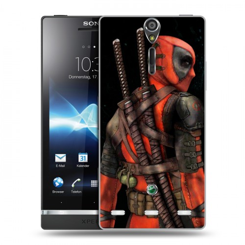 Дизайнерский пластиковый чехол для Sony Xperia S Дэдпул