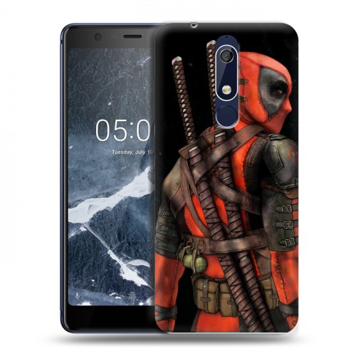 Дизайнерский пластиковый чехол для Nokia 5.1 Дэдпул