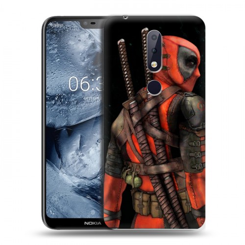 Дизайнерский пластиковый чехол для Nokia 6.1 Plus Дэдпул