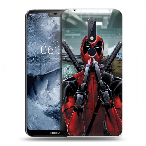 Дизайнерский пластиковый чехол для Nokia 6.1 Plus Дэдпул