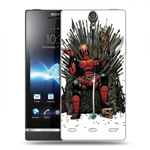 Дизайнерский пластиковый чехол для Sony Xperia S Дэдпул