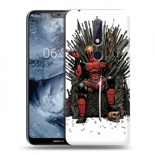 Дизайнерский силиконовый чехол для Nokia 6.1 Plus Дэдпул