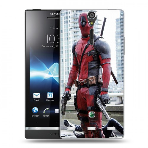 Дизайнерский пластиковый чехол для Sony Xperia S Дэдпул