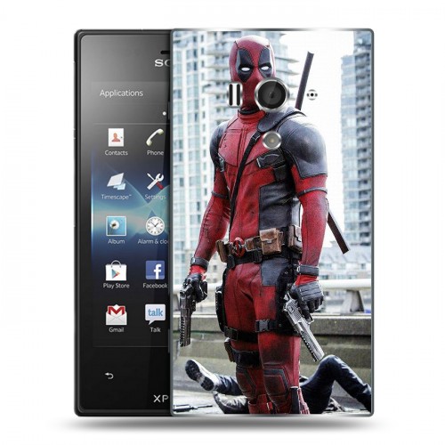 Дизайнерский пластиковый чехол для Sony Xperia acro S Дэдпул