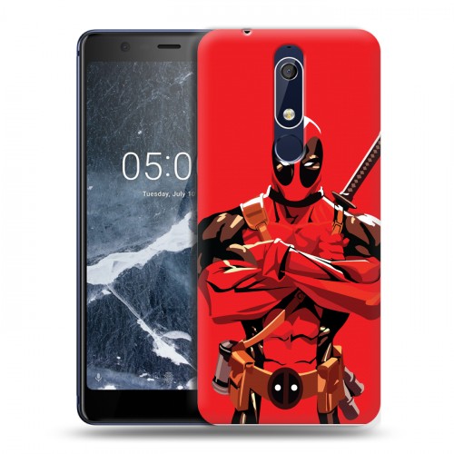 Дизайнерский пластиковый чехол для Nokia 5.1 Дэдпул