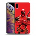 Дизайнерский силиконовый чехол для Iphone Xs Max Дэдпул