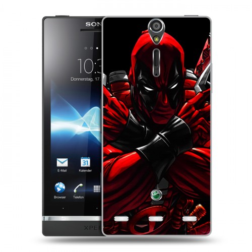 Дизайнерский пластиковый чехол для Sony Xperia S Дэдпул