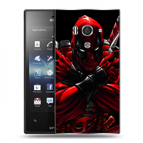 Дизайнерский пластиковый чехол для Sony Xperia acro S Дэдпул