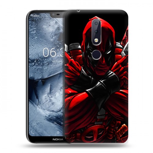 Дизайнерский пластиковый чехол для Nokia 6.1 Plus Дэдпул