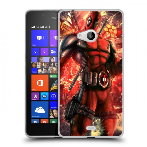 Дизайнерский пластиковый чехол для Microsoft Lumia 540 Дэдпул