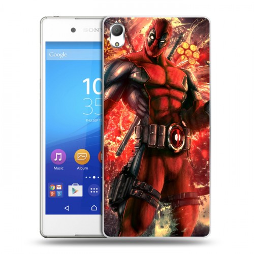 Дизайнерский пластиковый чехол для Sony Xperia Z3+ Дэдпул